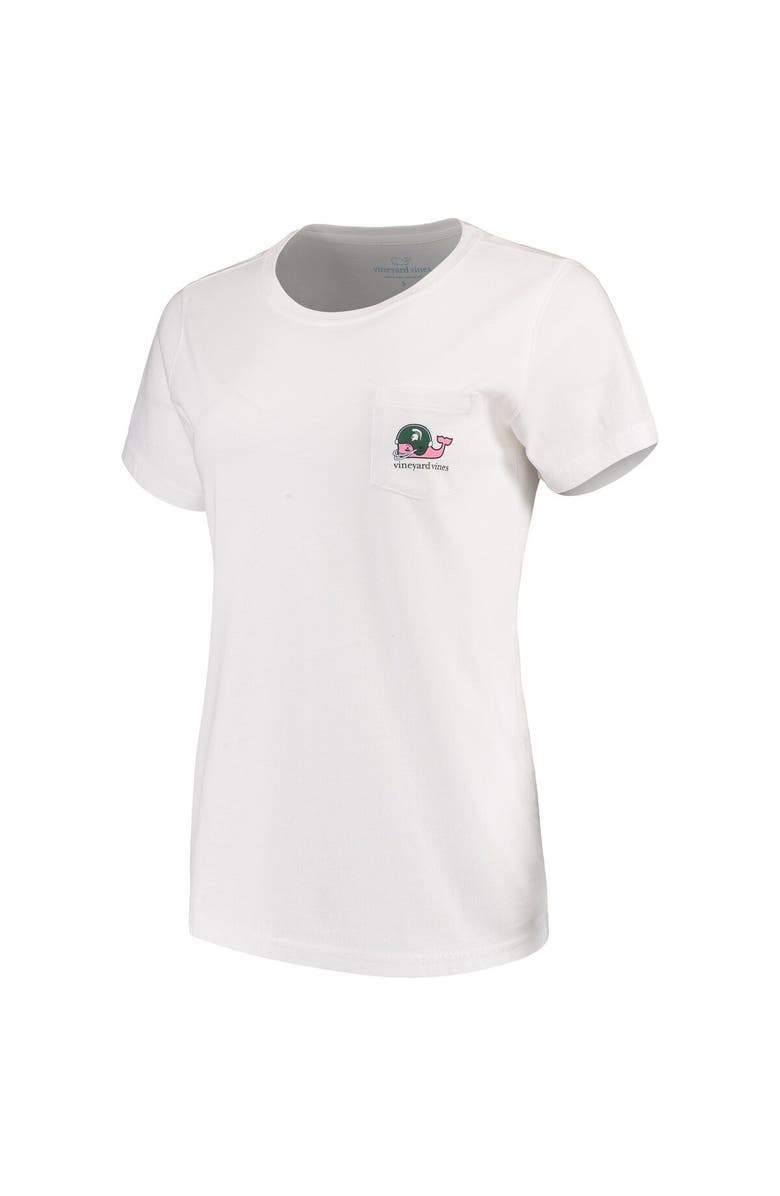 vineyard vines Women's Vineyard Vines White Michigan State Spartans Pocket T-Shirt, Main, color, 