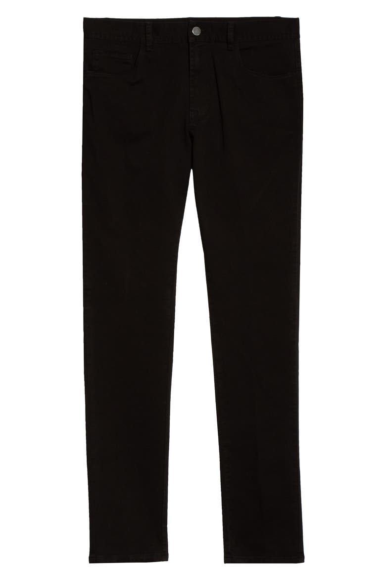 Slim Straight Pants, Alternate, color, BLACK