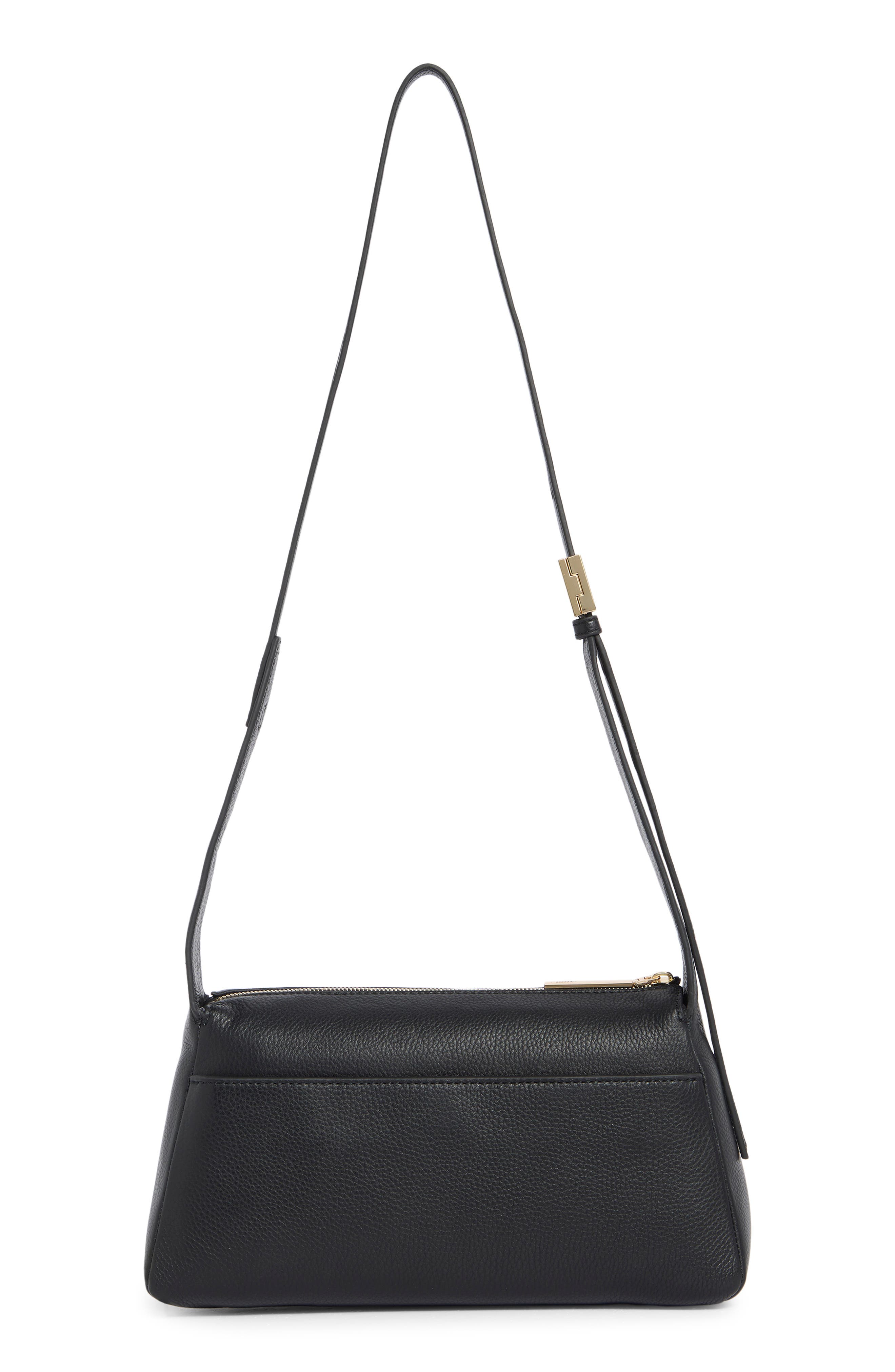 Thacker Dalia Pebbled Leather Crossbody Bag, Alternate, color, Black