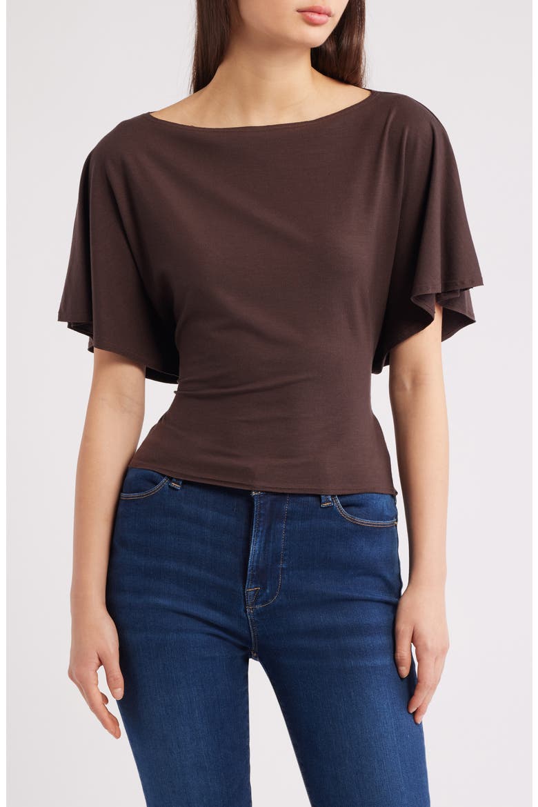 Avery Boatneck Knit Top, Main, color, MOLE