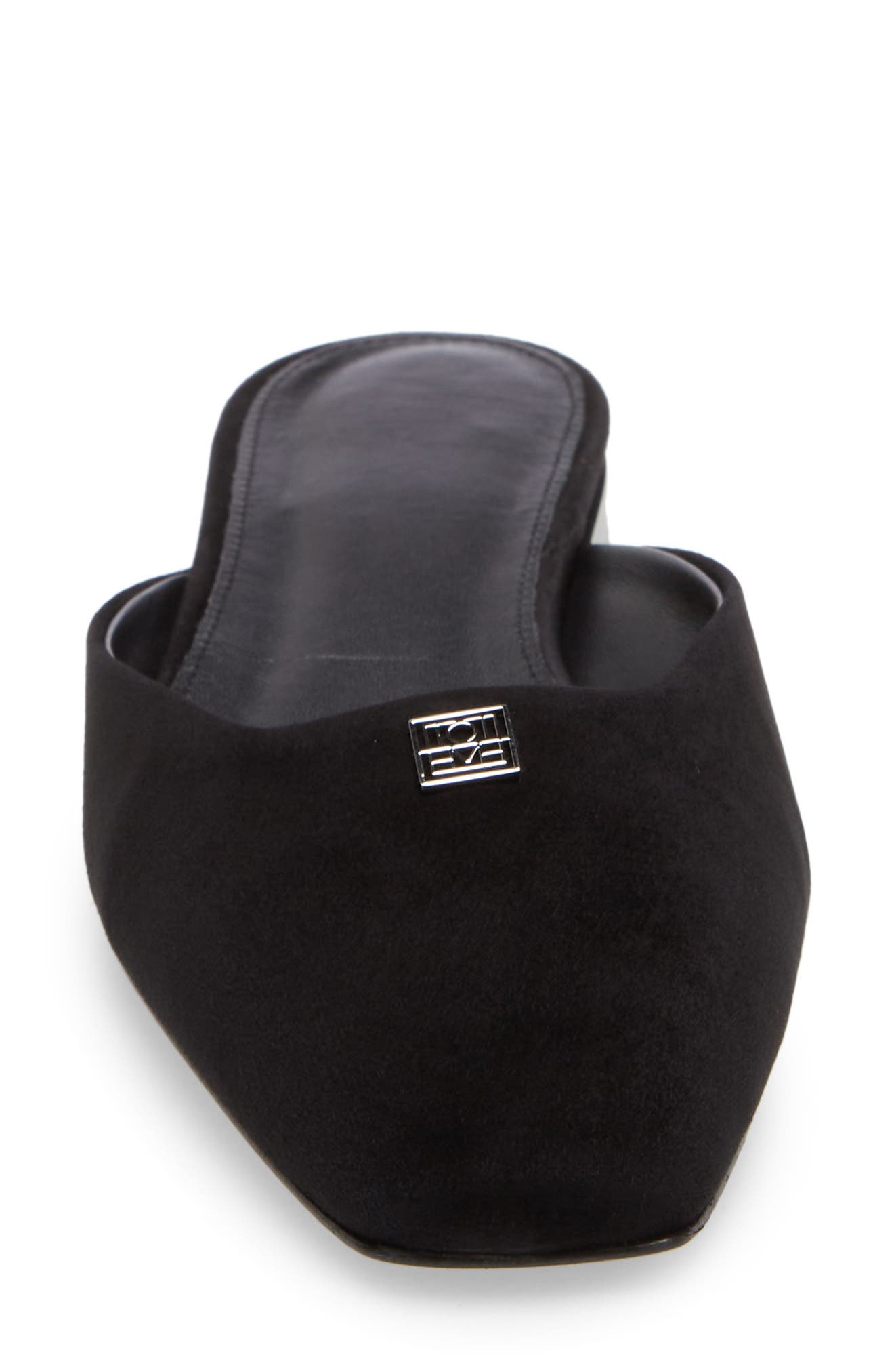 Totême Square Toe Mule, Alternate, color, BLACK