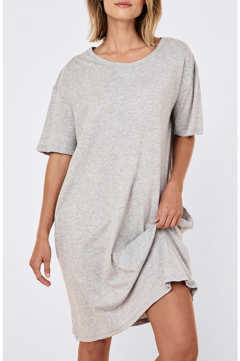 Jada Organic Cotton Nightgown, Alternate, color, GREY