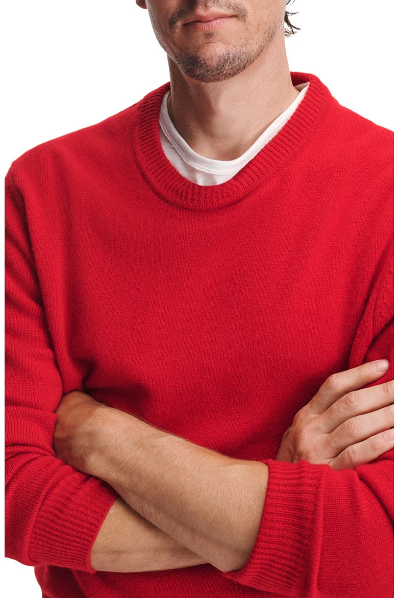 Vernon Cashmere Crewneck Sweater, Alternate, color, RED