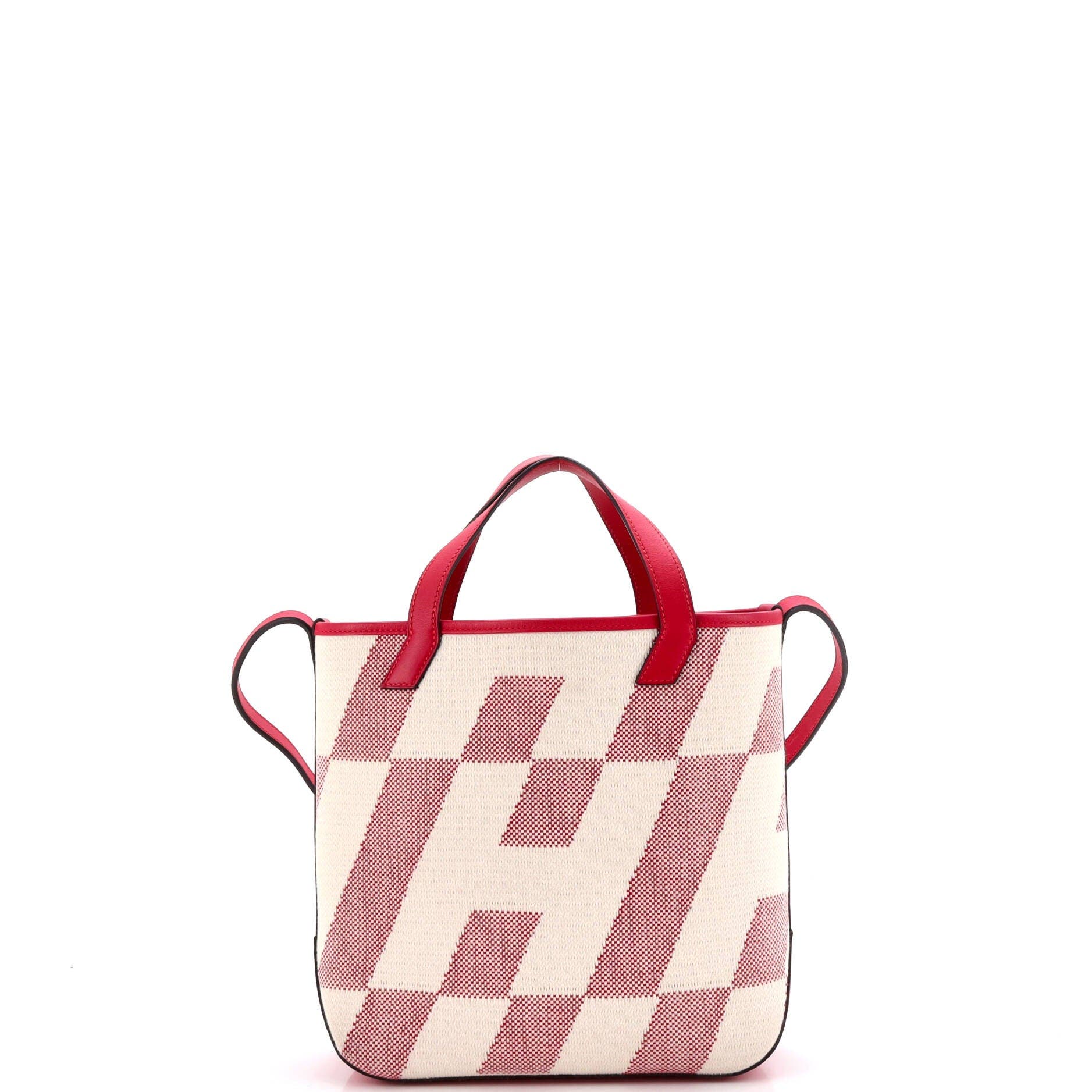 Cabas H en Biais Tote Canvas with Leather 27, Alternate, color, Pink