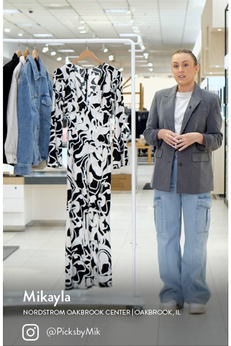 Lea Floral Long Sleeve Maxi Column Dress video