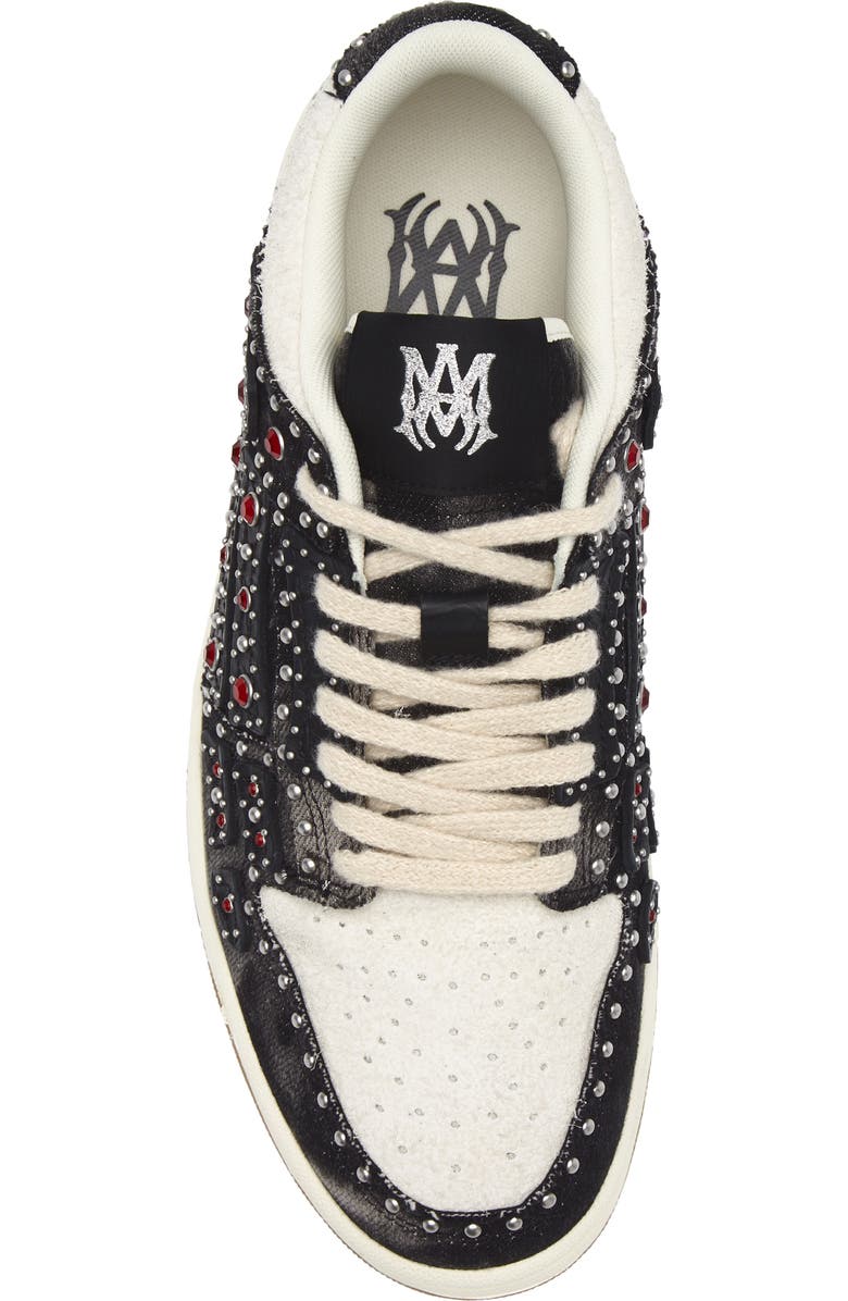 AMIRI Studded Skeleton Low Top Sneaker, Alternate, color, Black