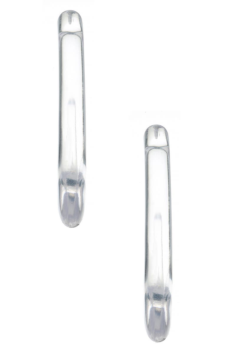 Ettika Clear Resin Hoop Earrings, Alternate, color, 