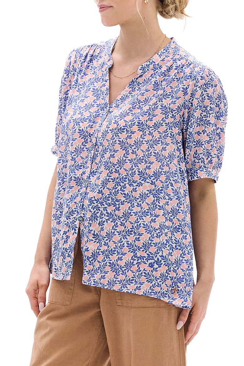 Ivy Mini Vines Button-Up Shirt, Alternate, color, BLUE