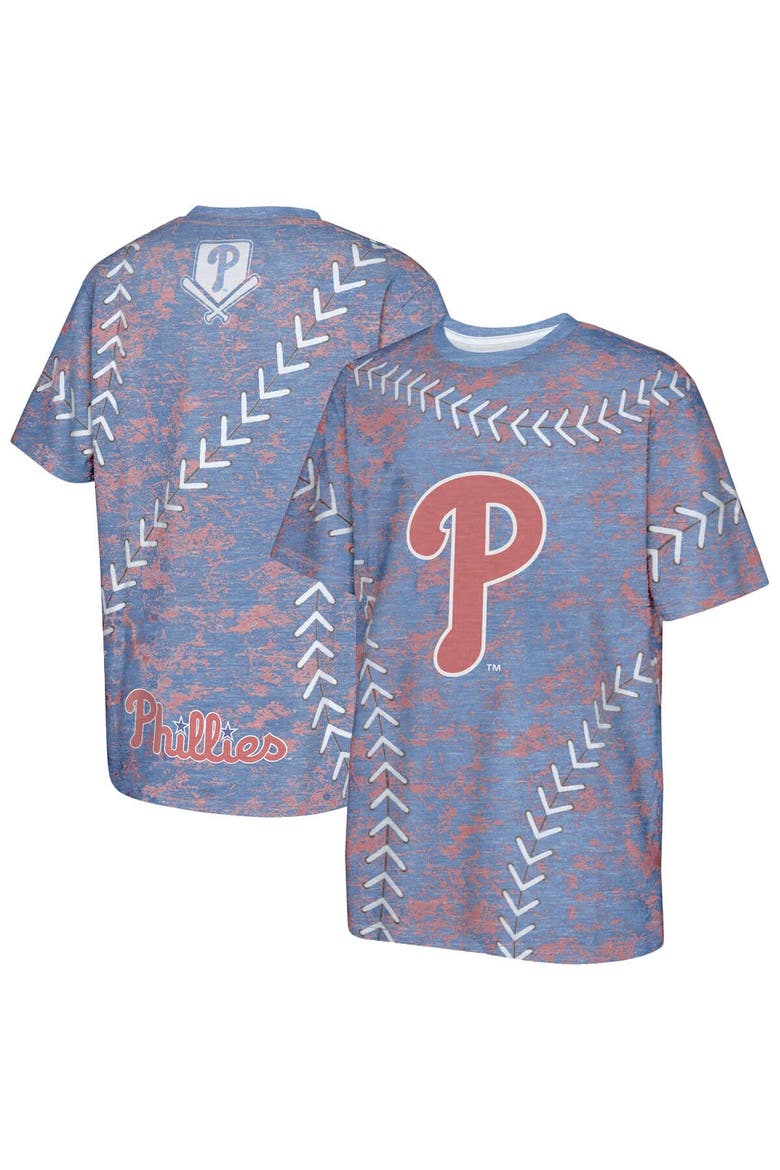 Youth Royal Philadelphia Phillies Slide Score Bold T-Shirt, Main, color, Royal