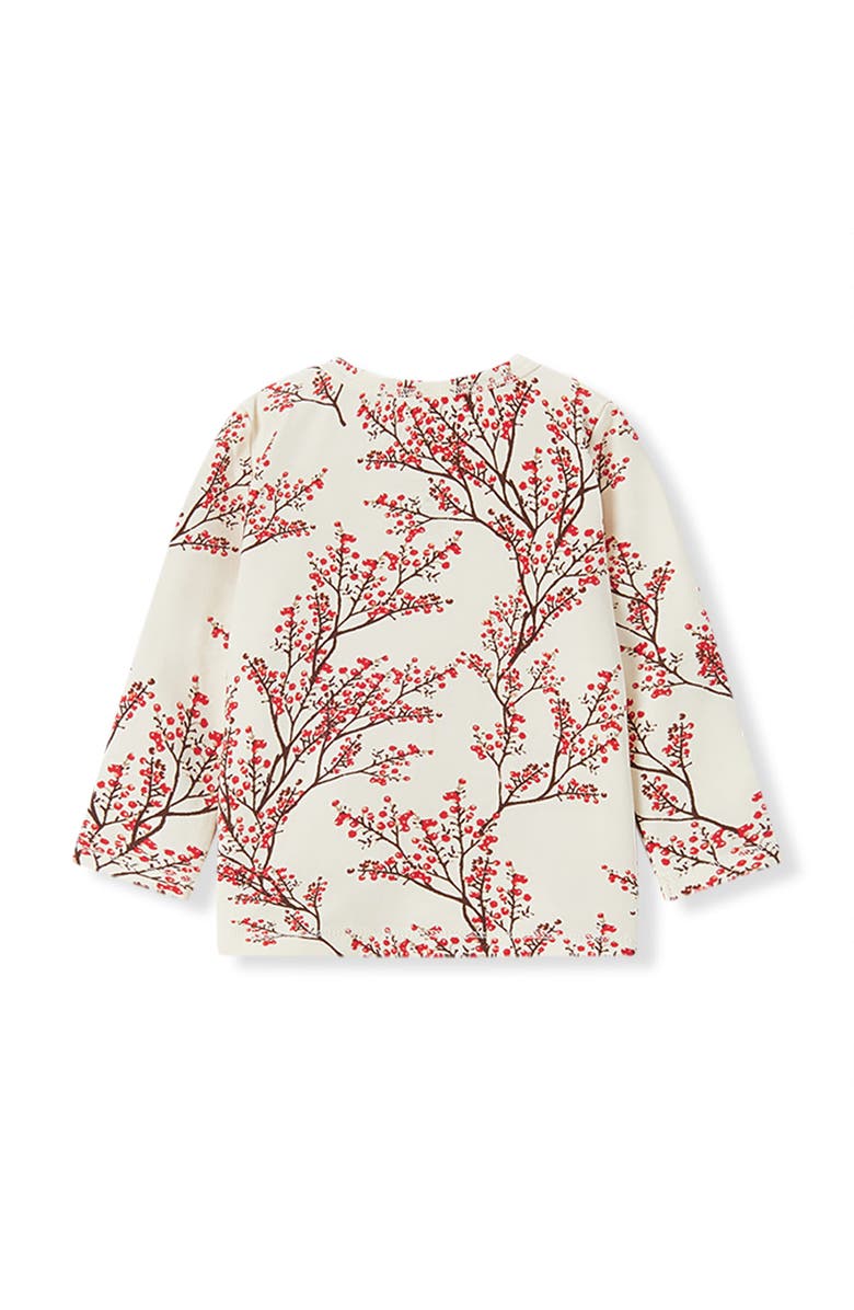 Milkbarn Cotton Stretch Long Sleeve Two Piece Pajama Set, Alternate, color, Winterberry