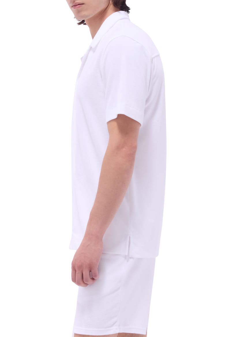 Terry Cloth Camp Shirt, Alternate, color, WHITE