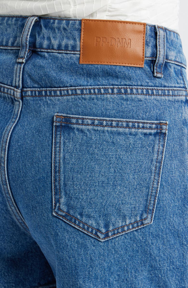 Princess Polly Tropicana High Waist Denim Shorts, Alternate, color, Mid Wash