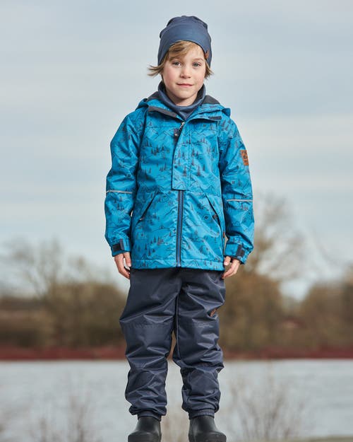 Deux Par Deux Little Boy's Two-piece Mid-season Outerwear Set Blue And Gray In Blue And Gray