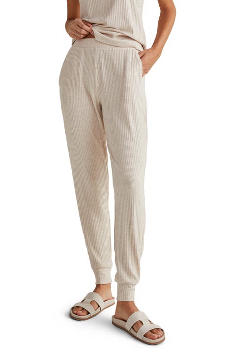 Drapey Rib Knit Joggers