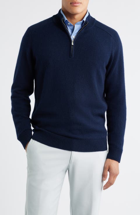 Crescent Wool Blend Quarter Zip Sweater