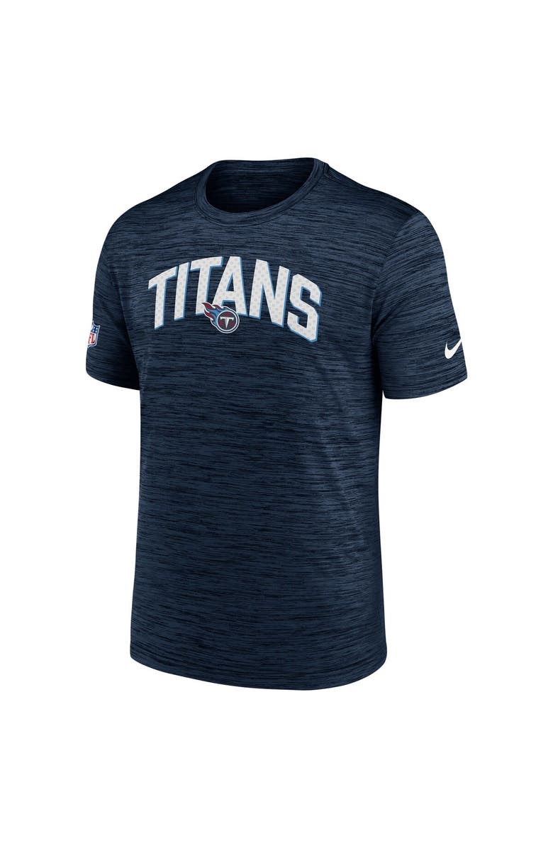 Nike Men's Nike Navy Tennessee Titans Sideline Velocity Athletic Stack Performance T-Shirt, Alternate, color, 