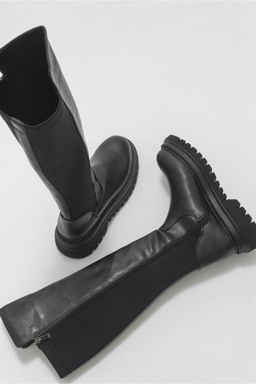 Prologue Shoes Shadow Knee High Boot In Black