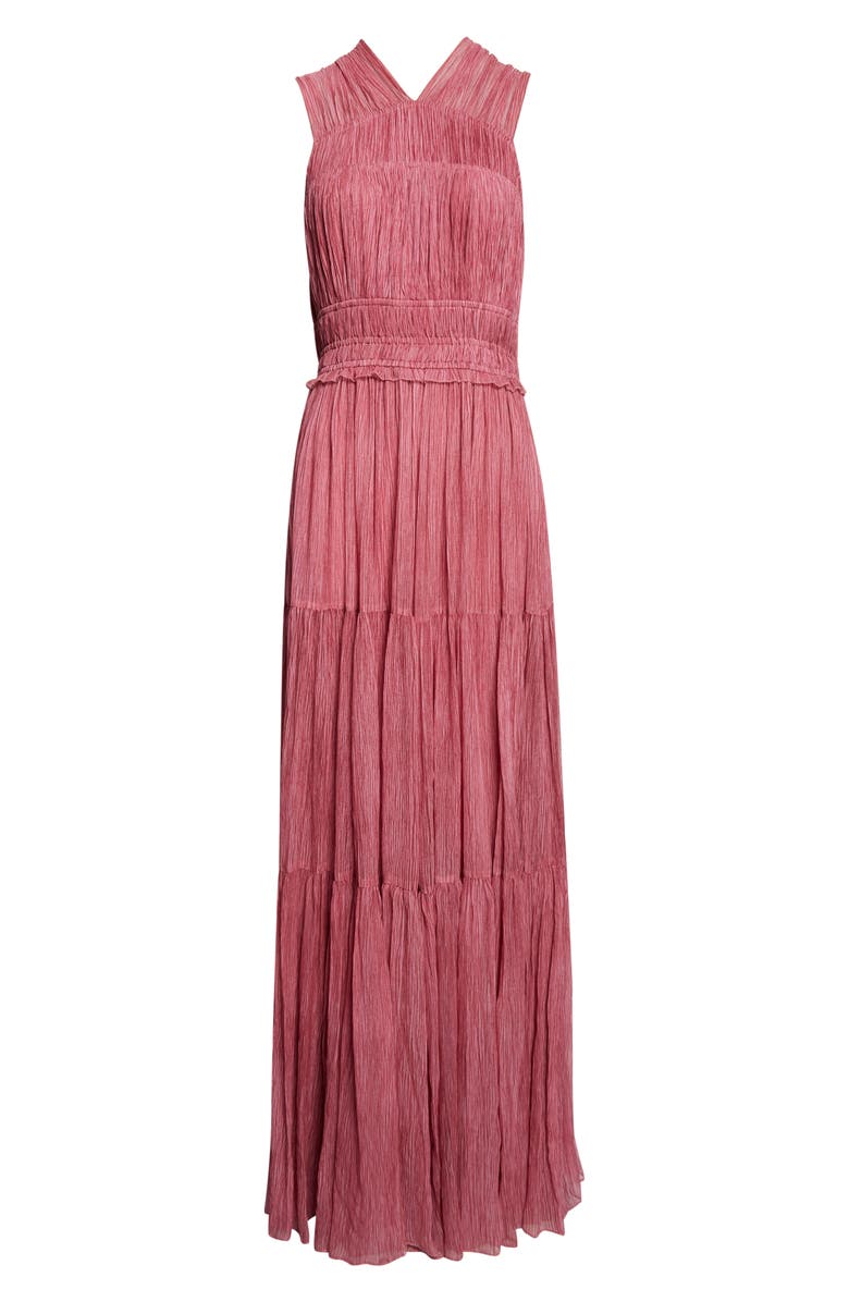 Ulla Johnson Freesia Chiffon Open Back Gown, Alternate, color, Amaranthus