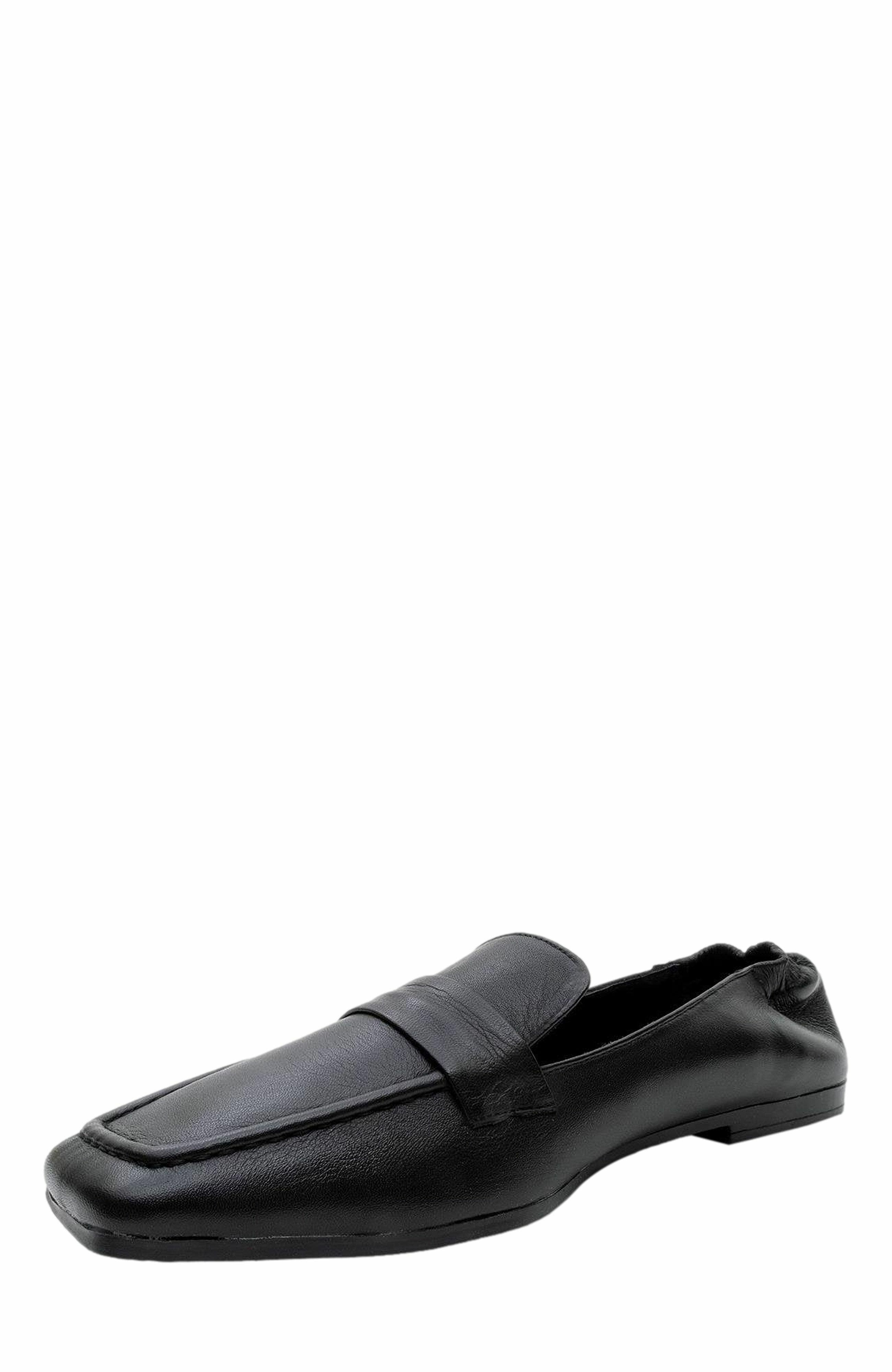 Forever & Always Shoes Liepa Leather Loafers, Alternate, color, Black Leather