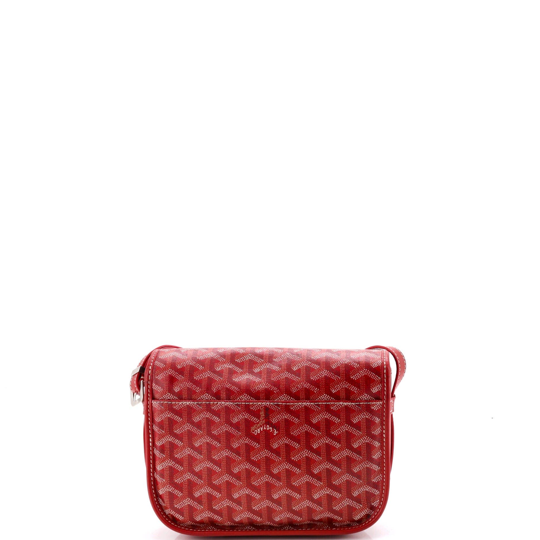 Belvedere Messenger Bag Coated Canvas with Leather PM, Alternate, color, Red