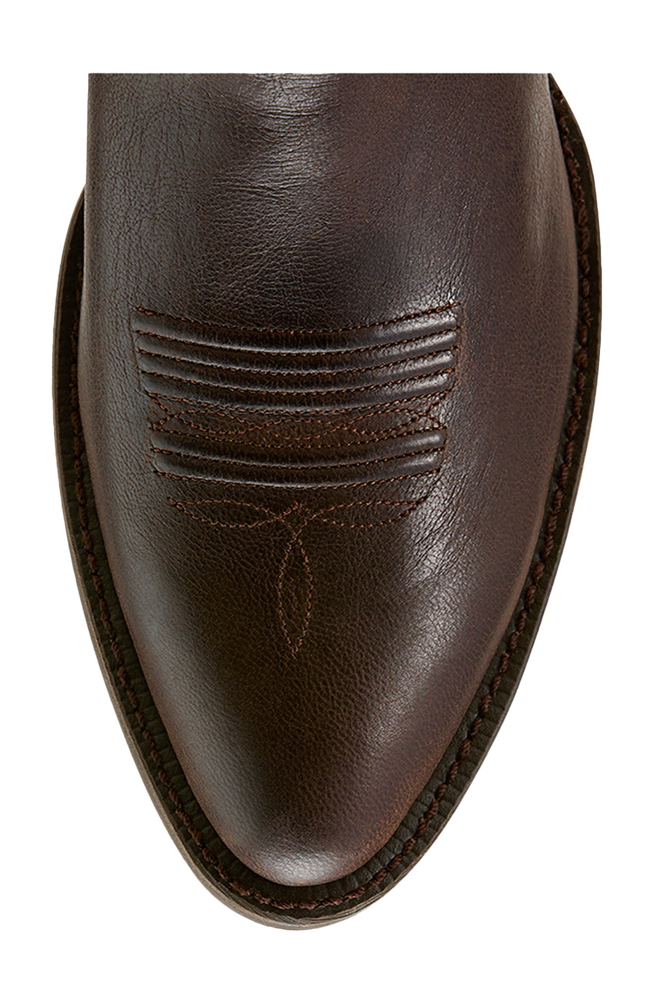 Heritage R Toe Western Boot, Alternate, color, BURNISHED CHOCOLATE