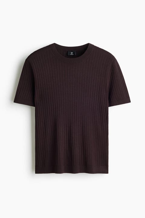 Slim Fit Knitted T-shirt