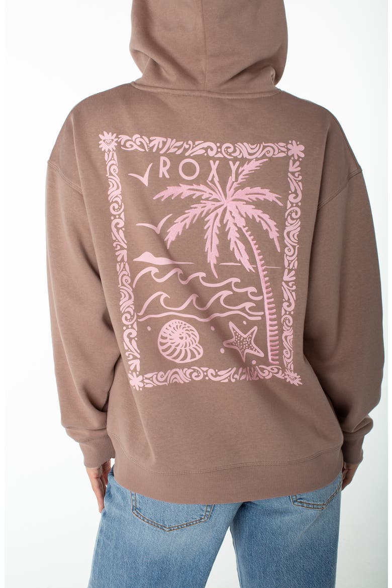 Wailea Oversize Graphic Hoodie, Alternate, color, GINGER SNAP