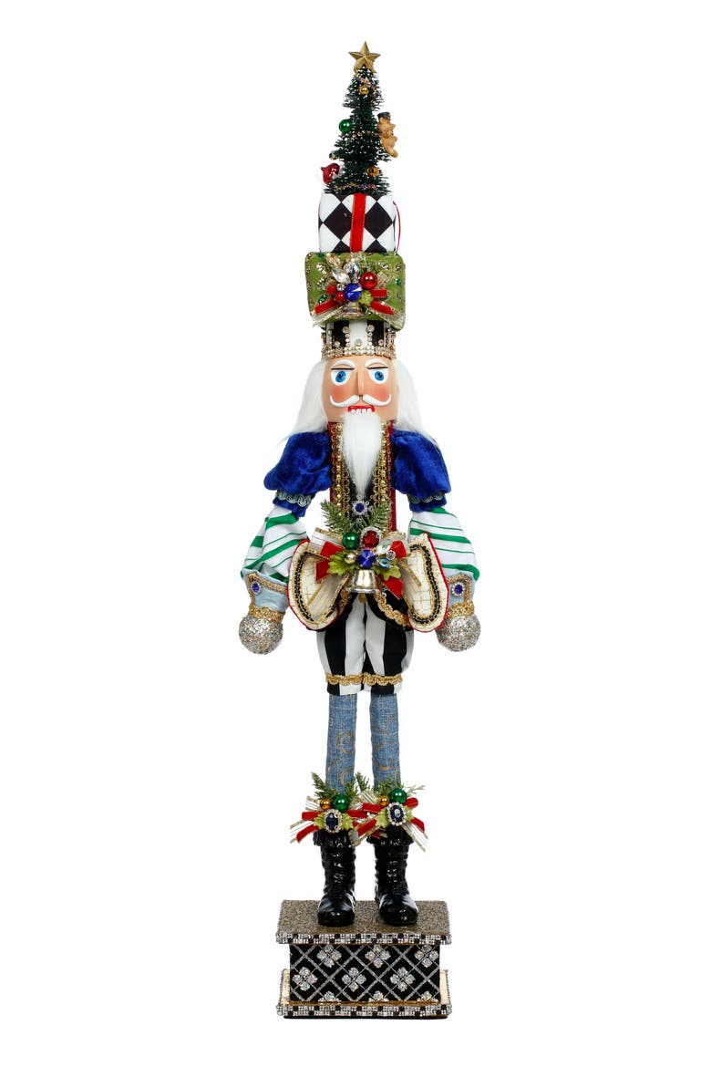 Christmas Tree Nutcracker, Small, Main, color, Blue