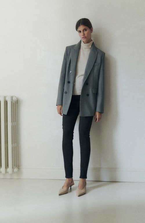 Shop Mango Skinny Maternity Jeans In Black Denim