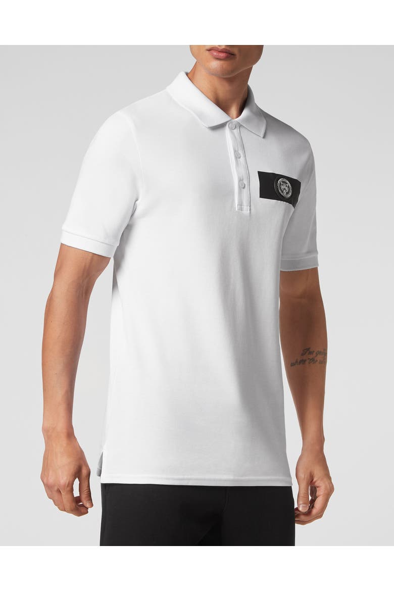 Polo Shirt Scratch Men, Main, color, white