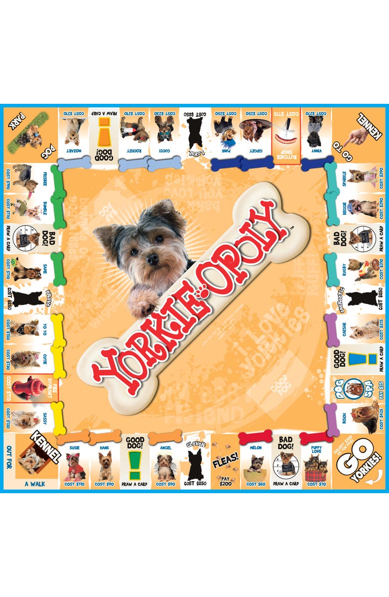 Late for the Sky Yorkieopoly Monopoly Board Game, Alternate, color, Multicolored