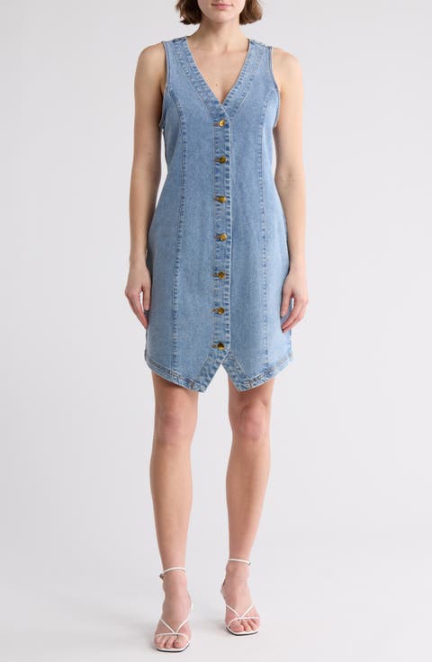 Denim Buttoned Dress