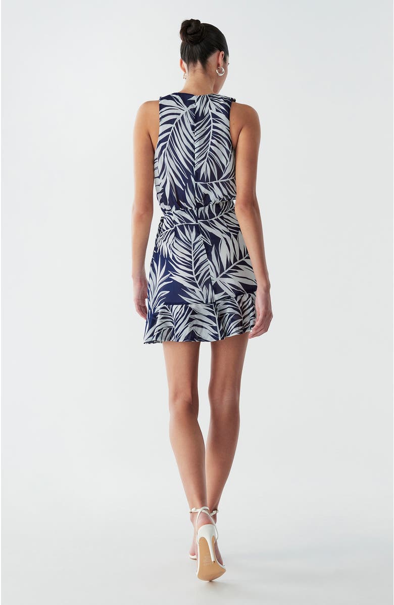 BWLDR Oak Mini Dress, Alternate, color, Navy Palms