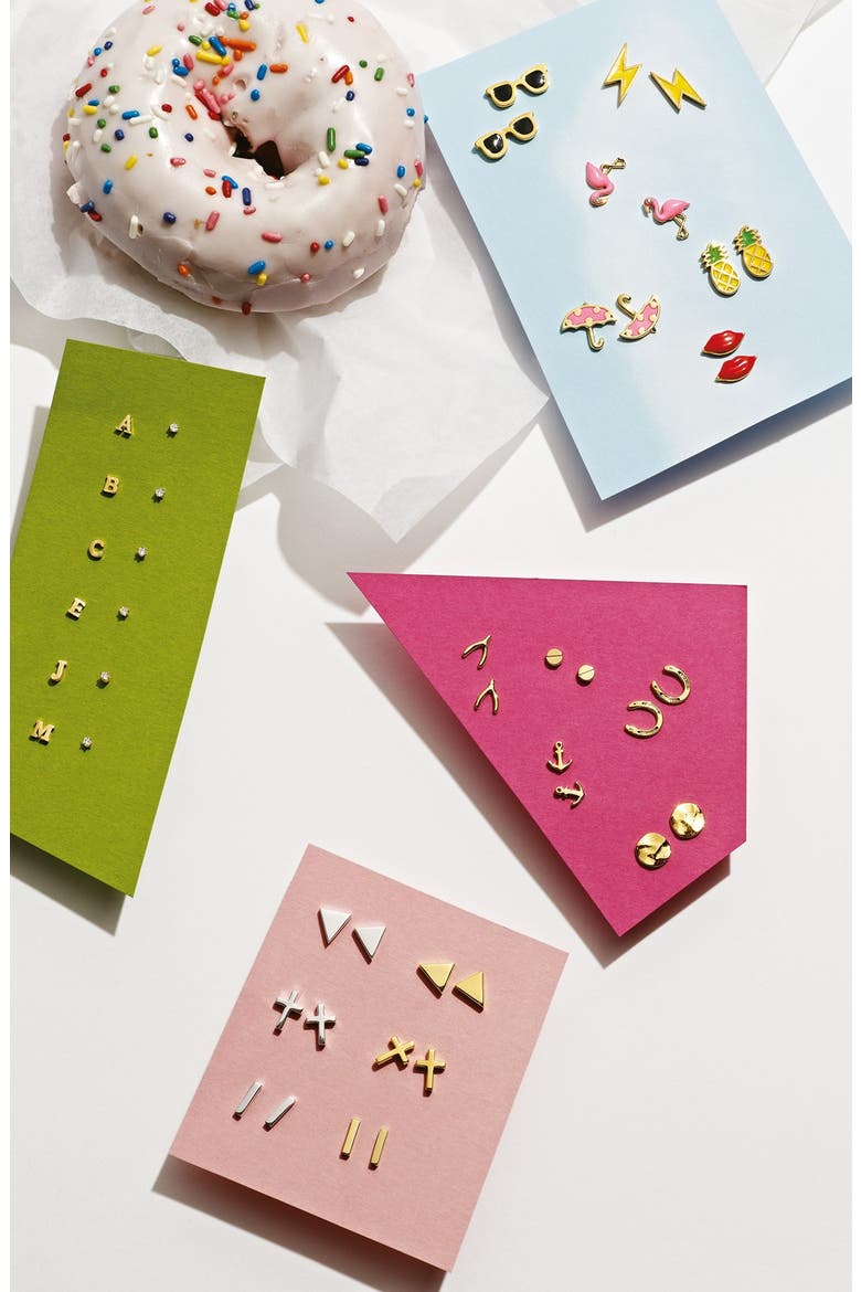 'Pop Art' Stud Earrings, Alternate, color, PINK- FLAMINGO