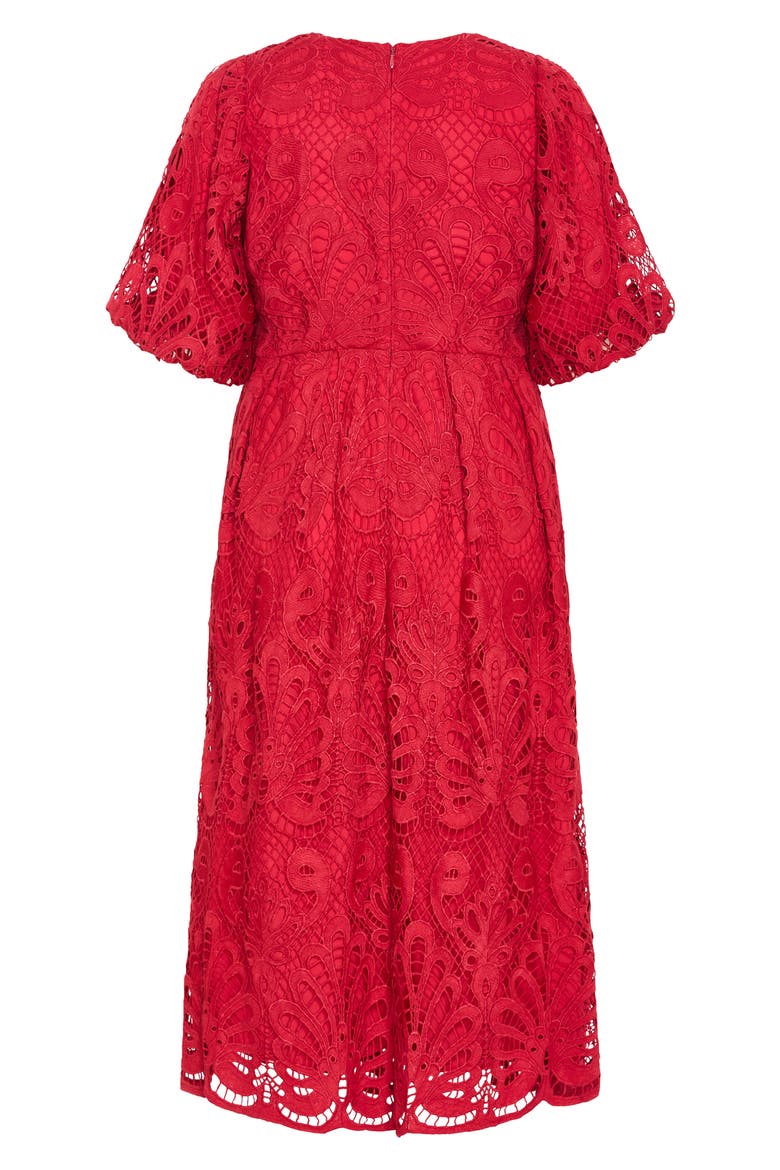 Kylee Lace Maxi Dress, Alternate, color, SCARLET