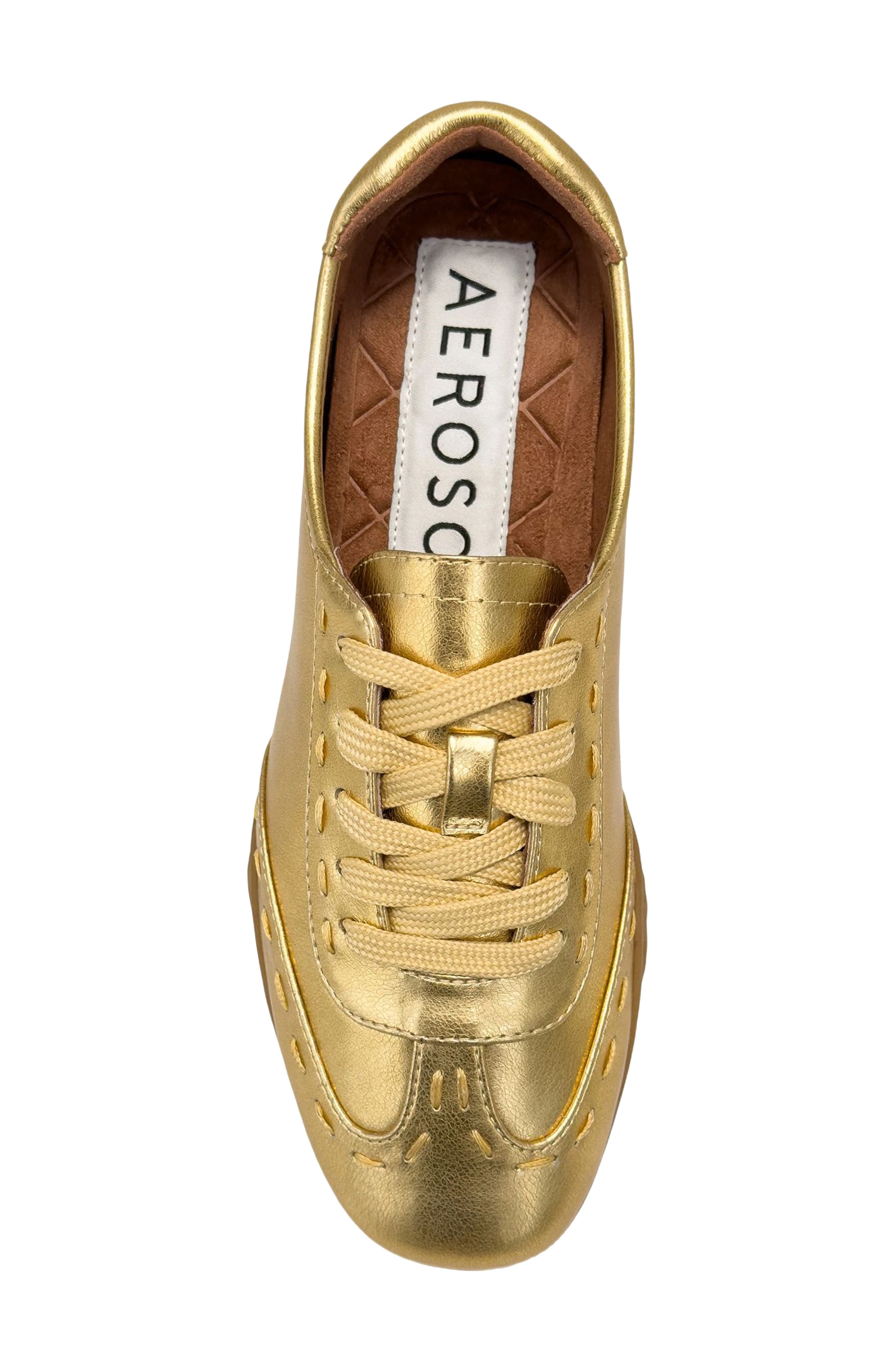 Opal Faux Leather Sneaker, Alternate, color, GOLD