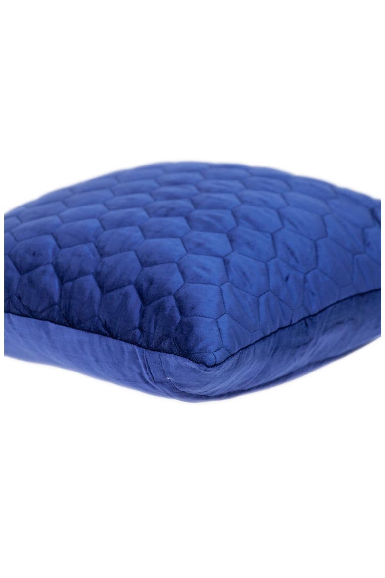 Bazyli Quilted Throw Pillow, Alternate, color, BLUE