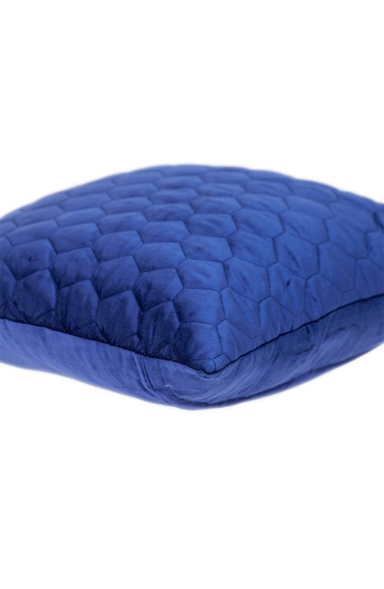 PARKLAND COLLECTION Bazyli Quilted Throw Pillow, Alternate, color, Blue