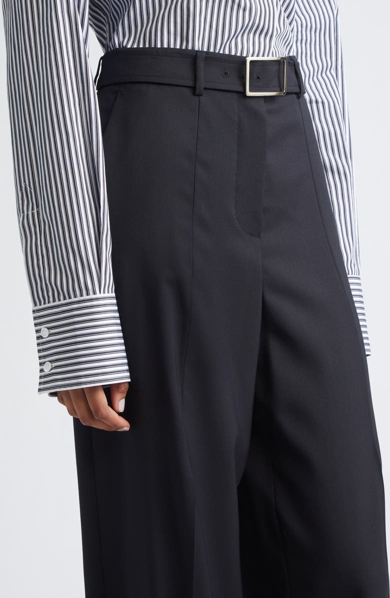 SPORTMAX Abituro High Waist Wool Blend Wide Leg Pants, Alternate, color, Black