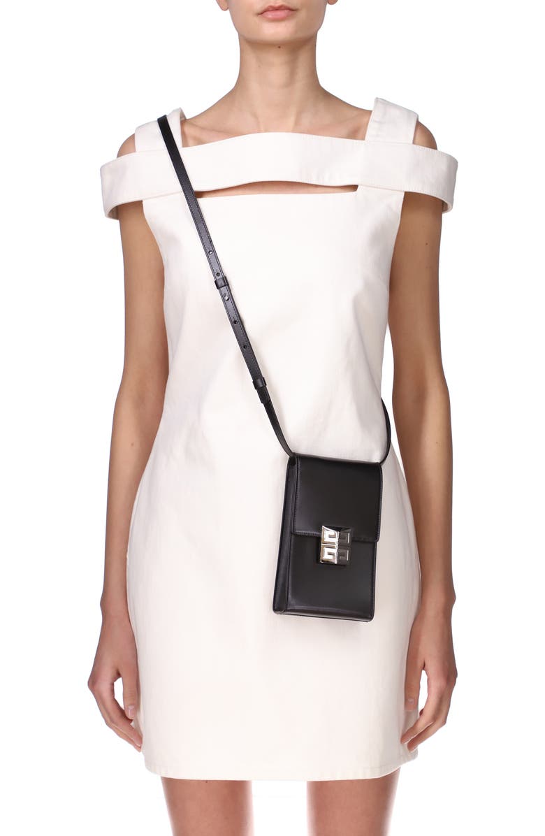 Givenchy Mini 4G Leather Crossbody Bag, Alternate, color,