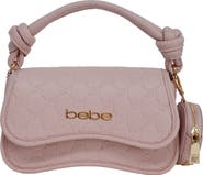 bebe Romina Embossed Satchel with Zip Pouch