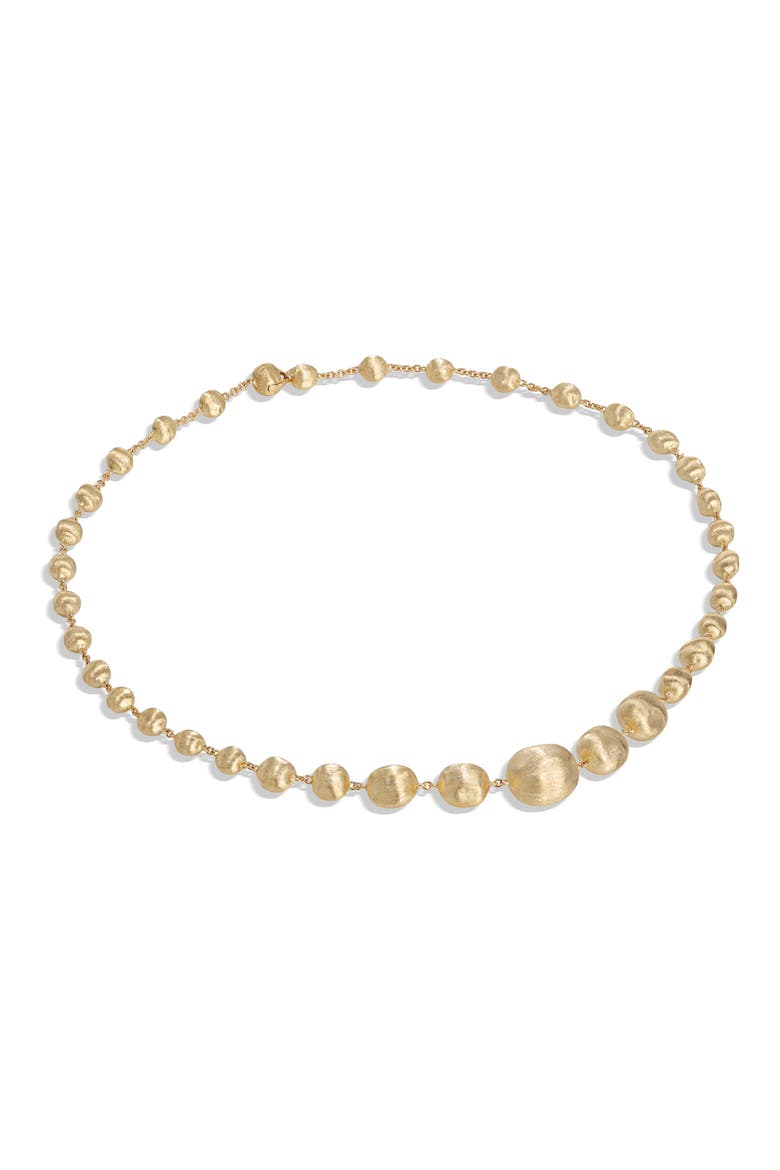 Africa Graduating Bead Necklace, Main, color, GOLD