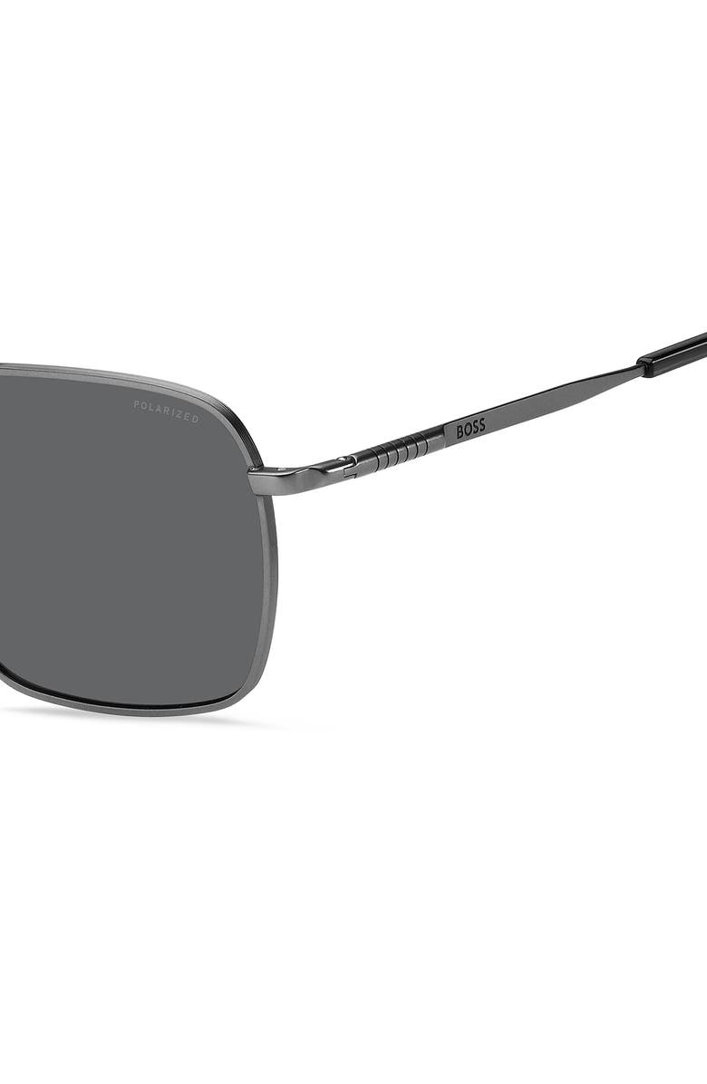 BOSS 57mm Polarized Aviator Sunglasses, Alternate, color, 