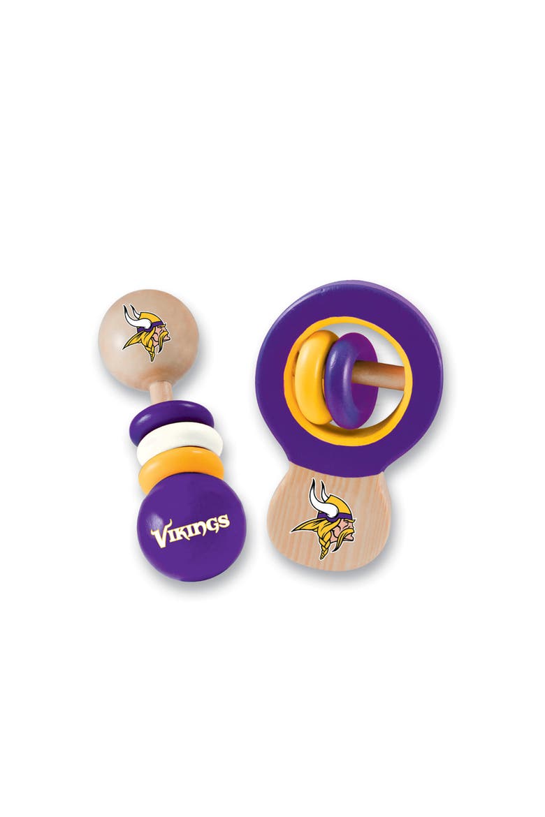 Minnesota Vikings Baby Rattles 2-Pack, Main, color, Multicolor