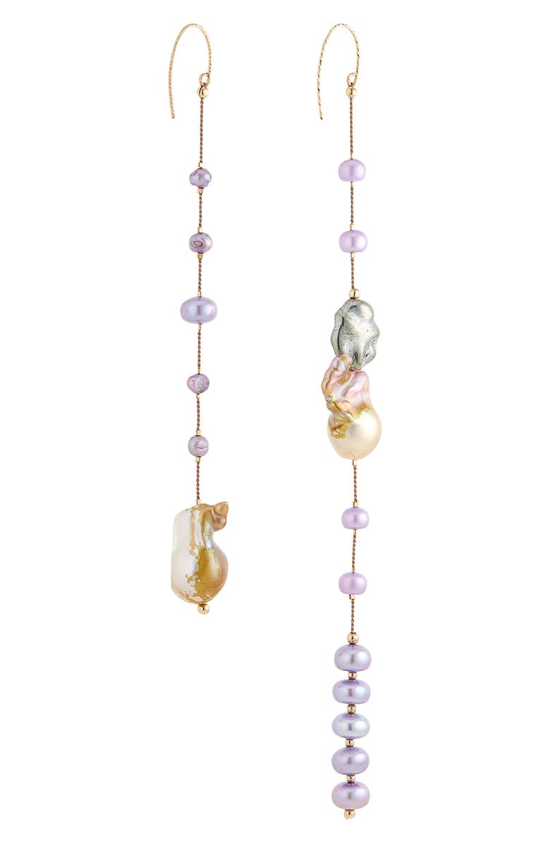 Isshi Cosmic Ray Linear Drop Earrings, Alternate, color, Galaxy