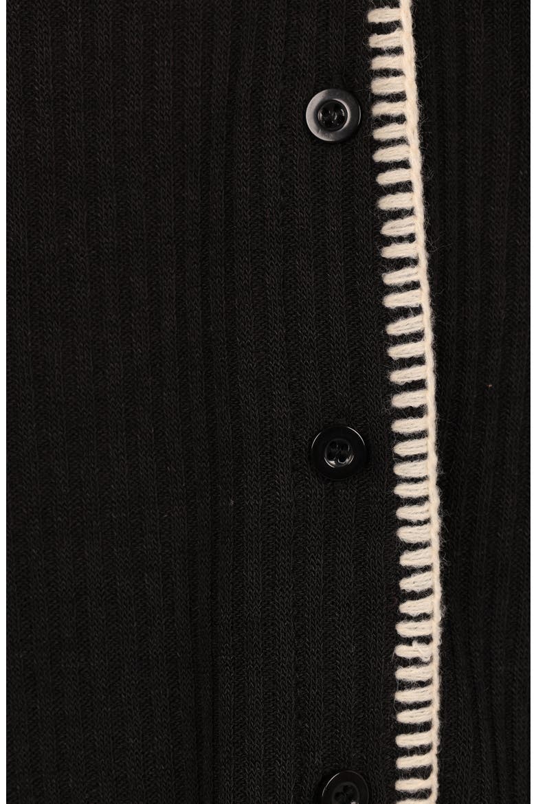 Essen Knit Button-Up Shirt & Pull-On Shorts Set, Alternate, color, BLACK CREAM