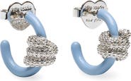 Kate Spade New York pavé knot hoop earrings