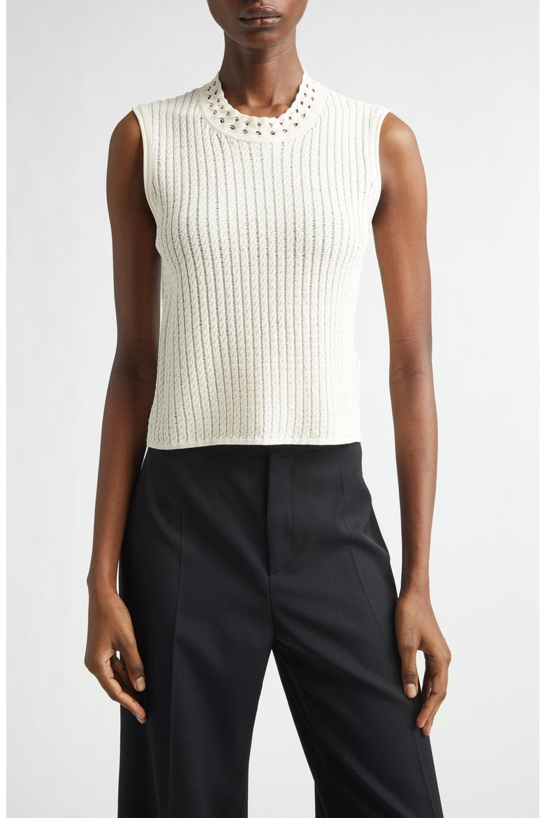 Cable Stitch Sweater Vest, Main, color, PLASTER
