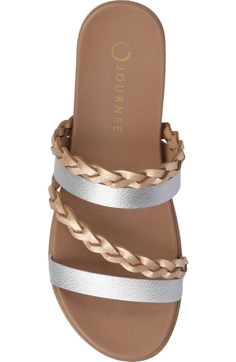 Journee Collection Colette Slide Sandal, Alternate, color, Silver