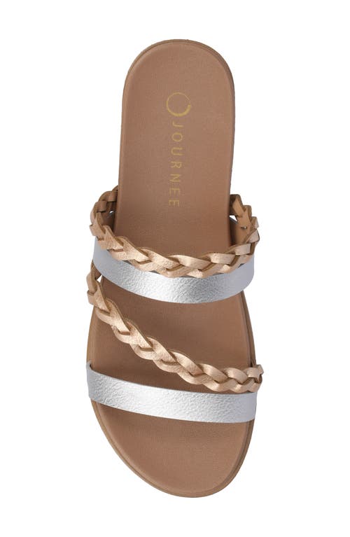 Shop Journee Collection Colette Slide Sandal In Silver